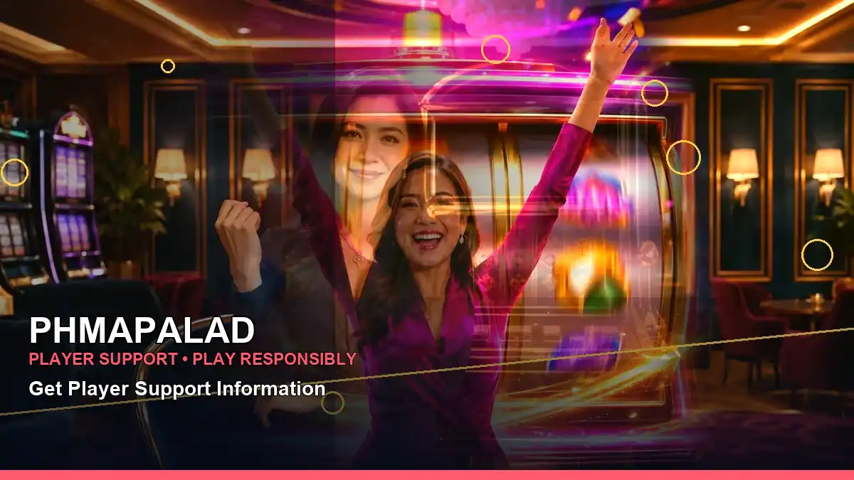 PHMAPALAD coins casino cashback rewards featuring an adult Filipina casino host with a right close-up composition